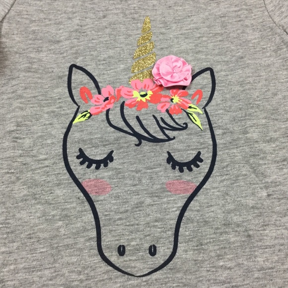 Gap Girls 18-24M or 3T Unicorn & Star Jeans Outfit - Picture 3 of 6
